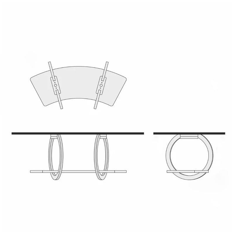 Modern Minimalist Round Curved Cat Tree Condo with Hammock for Living Room-Orizon Depot