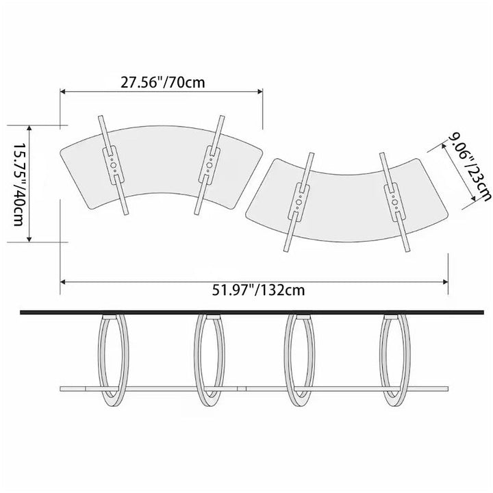 Modern Minimalist Round Curved Cat Tree Condo with Hammock for Living Room-Orizon Depot