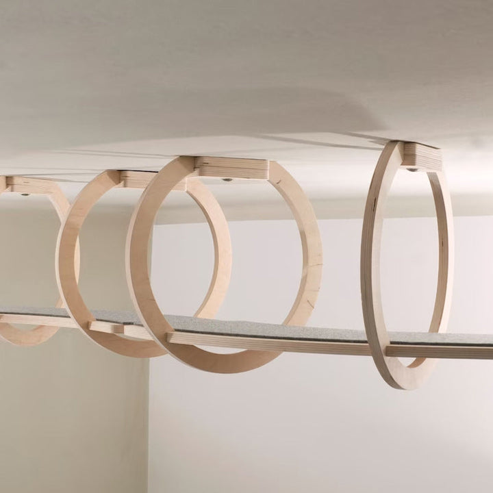 Modern Minimalist Round Curved Cat Tree Condo with Hammock for Living Room-Orizon Depot