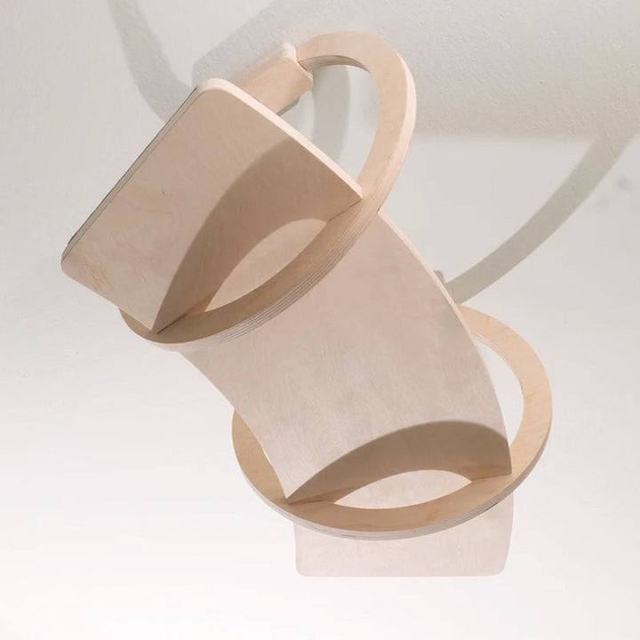 Modern Minimalist Round Curved Cat Tree Condo with Hammock for Living Room-Orizon Depot