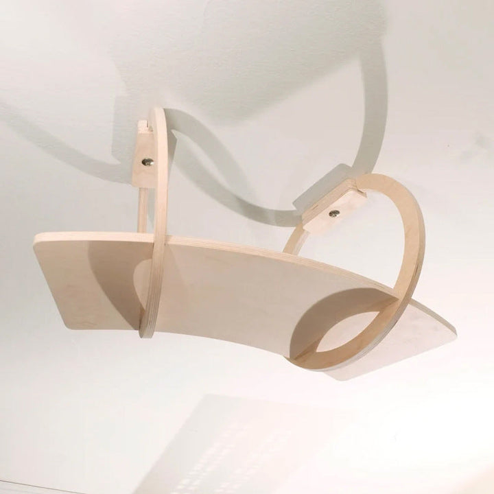 Modern Minimalist Round Curved Cat Tree Condo with Hammock for Living Room-Orizon Depot