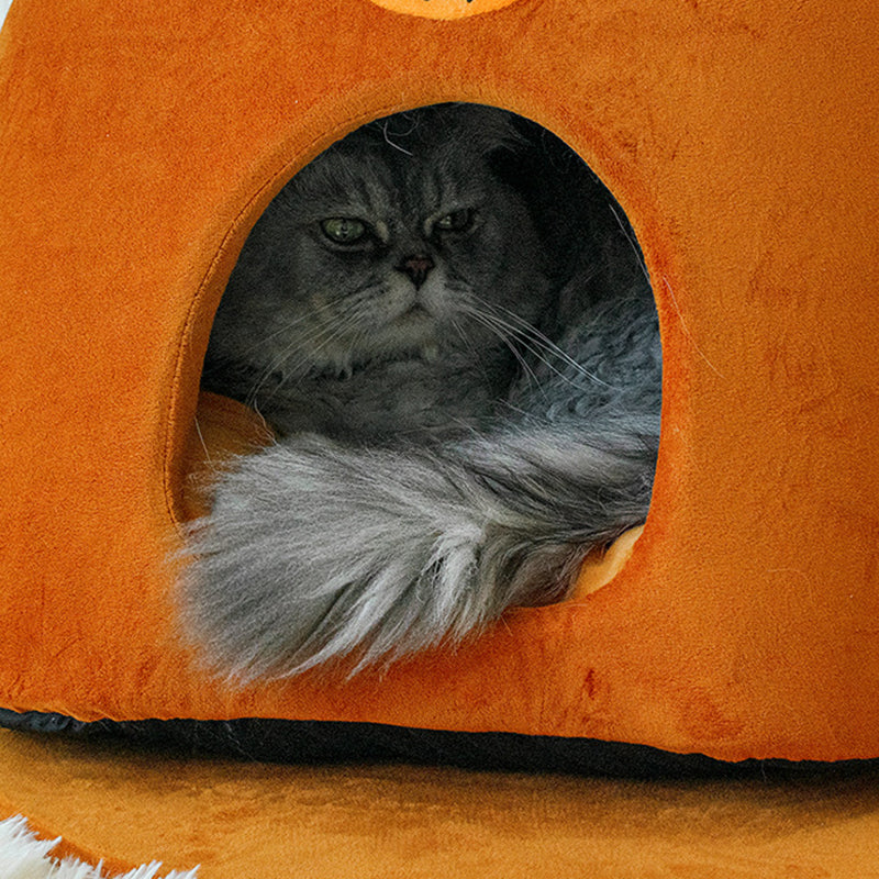 Teddy Bear-Shaped Honey Pot Cat Tree Condo with Perch for Living Room-Orizon Depot