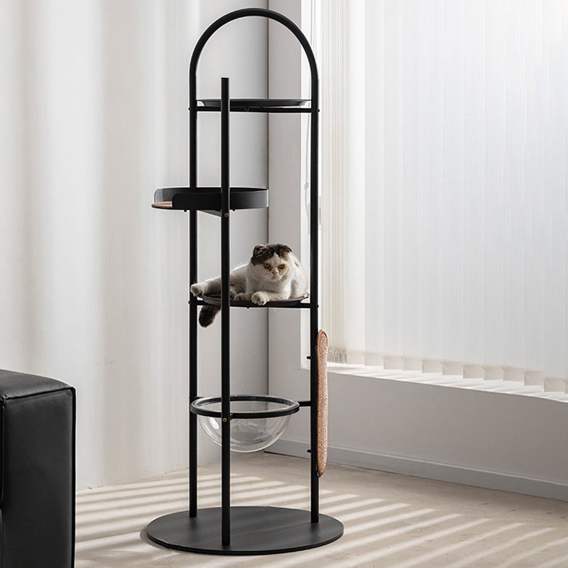 Modern Minimalist Cylindrical Cat Tree Condo with 3 Perches for Living Room-Orizon Depot
