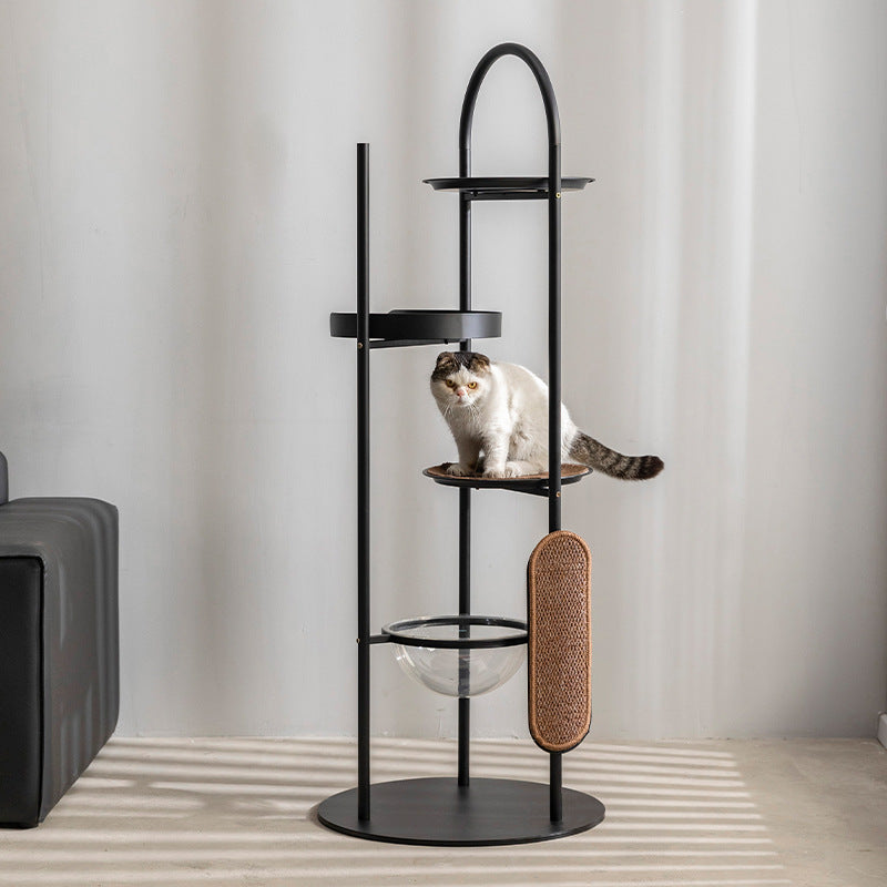 Modern Minimalist Cylindrical Cat Tree Condo with 3 Perches for Living Room-Orizon Depot