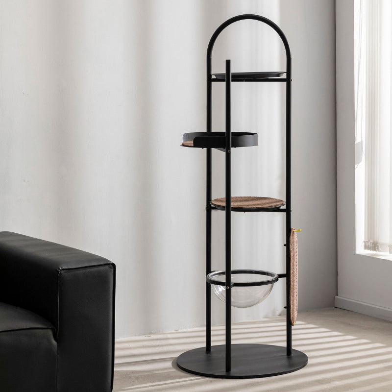 Modern Minimalist Cylindrical Cat Tree Condo with 3 Perches for Living Room-Orizon Depot