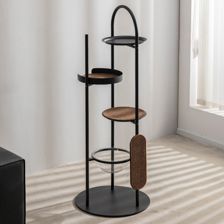 Modern Minimalist Cylindrical Cat Tree Condo with 3 Perches for Living Room-Orizon Depot