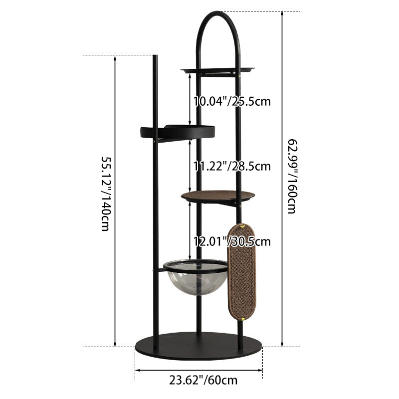 Modern Minimalist Cylindrical Cat Tree Condo with 3 Perches for Living Room-Orizon Depot