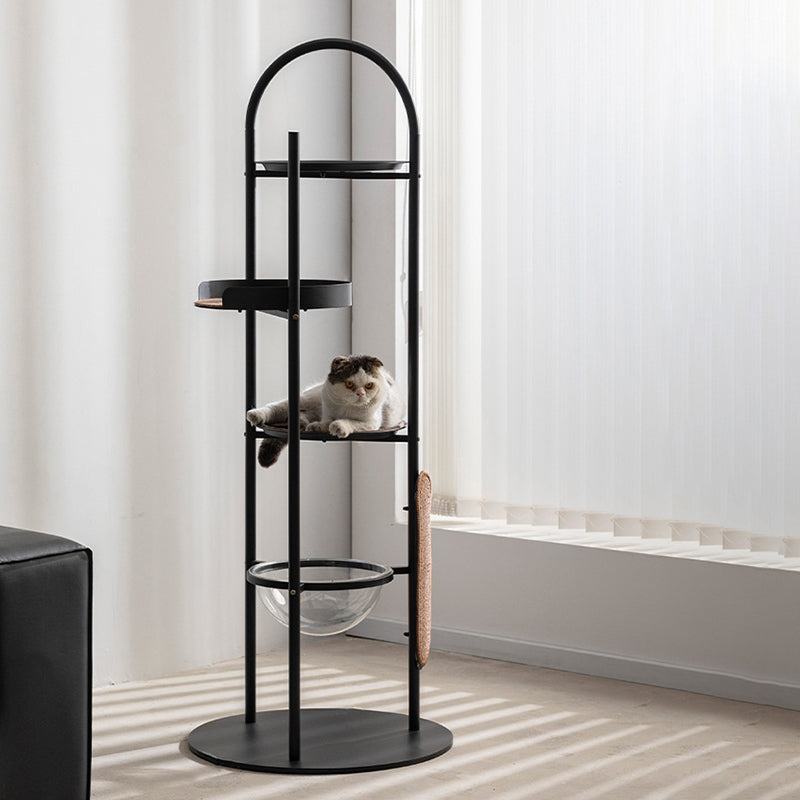 Modern Minimalist Cylindrical Cat Tree Condo with 3 Perches for Living Room-Orizon Depot
