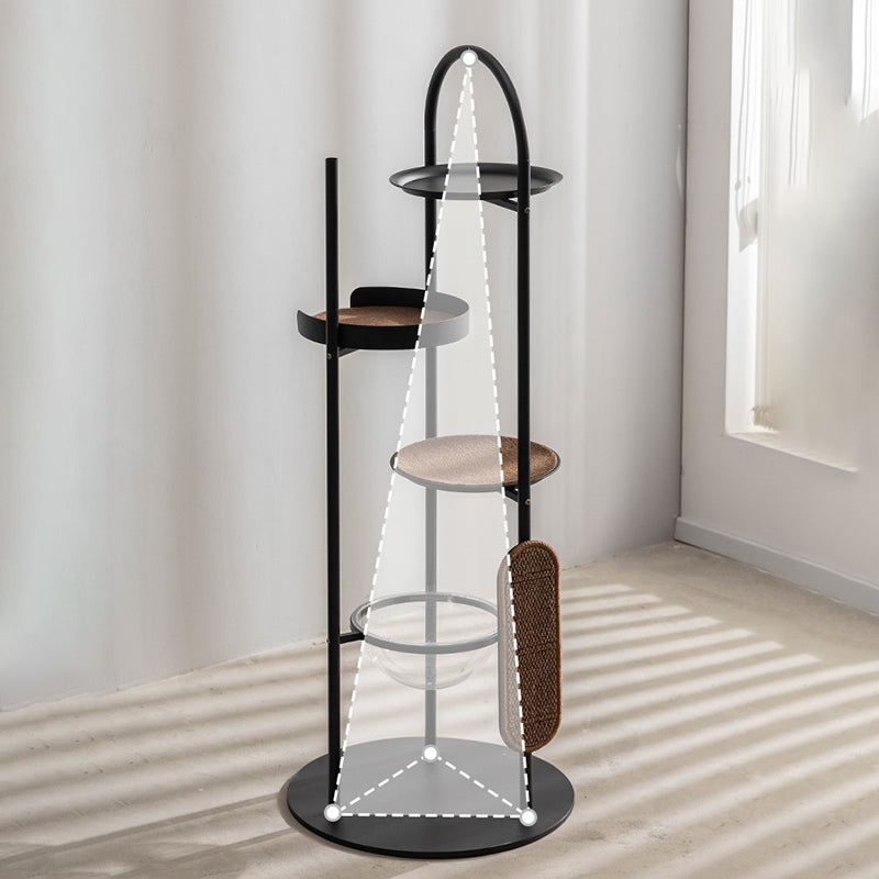 Modern Minimalist Cylindrical Cat Tree Condo with 3 Perches for Living Room-Orizon Depot
