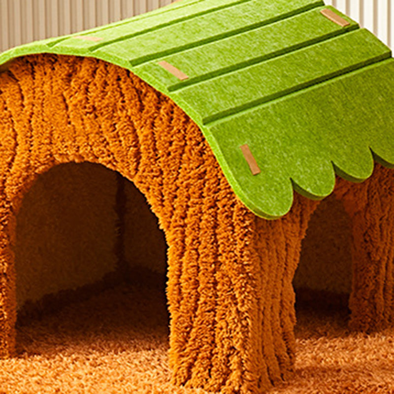 Modern Cylindrical Cat Tree with Condo, Fleece and Sisal Design-Orizon Depot