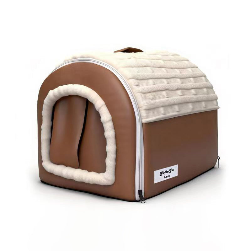 Stylish Minimalist Velvet Faux Leather Rectangular Cat Bed for Home-Orizon Depot
