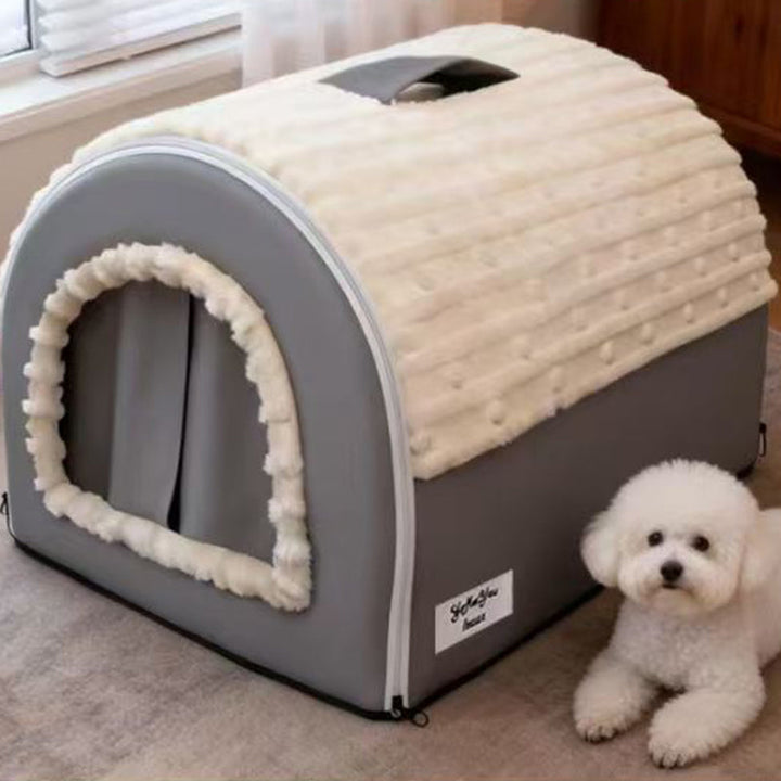 Stylish Minimalist Velvet Faux Leather Rectangular Cat Bed for Home-Orizon Depot