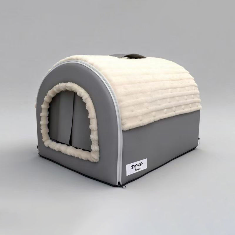 Stylish Minimalist Velvet Faux Leather Rectangular Cat Bed for Home-Orizon Depot