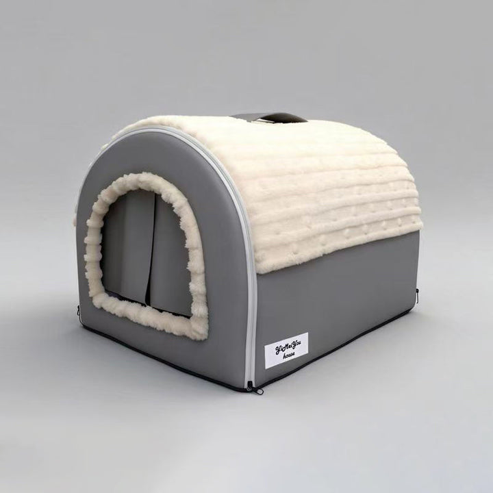 Stylish Minimalist Velvet Faux Leather Rectangular Cat Bed for Home-Orizon Depot