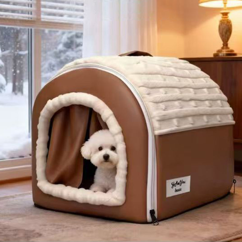 Stylish Minimalist Velvet Faux Leather Rectangular Cat Bed for Home-Orizon Depot
