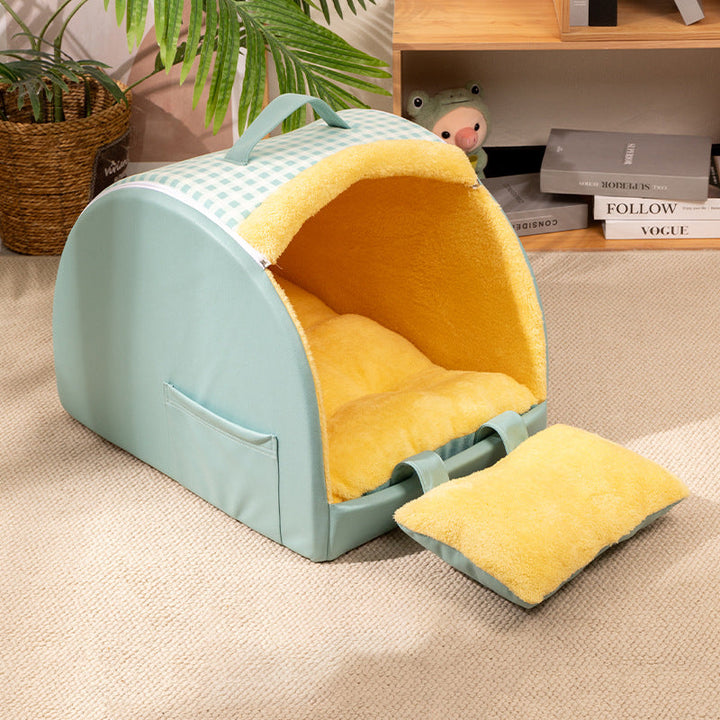 Modern Minimalist Crystal Velvet Rectangular Cat Bed for Home Use-Orizon Depot