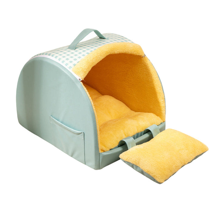 Modern Minimalist Crystal Velvet Rectangular Cat Bed for Home Use-Orizon Depot