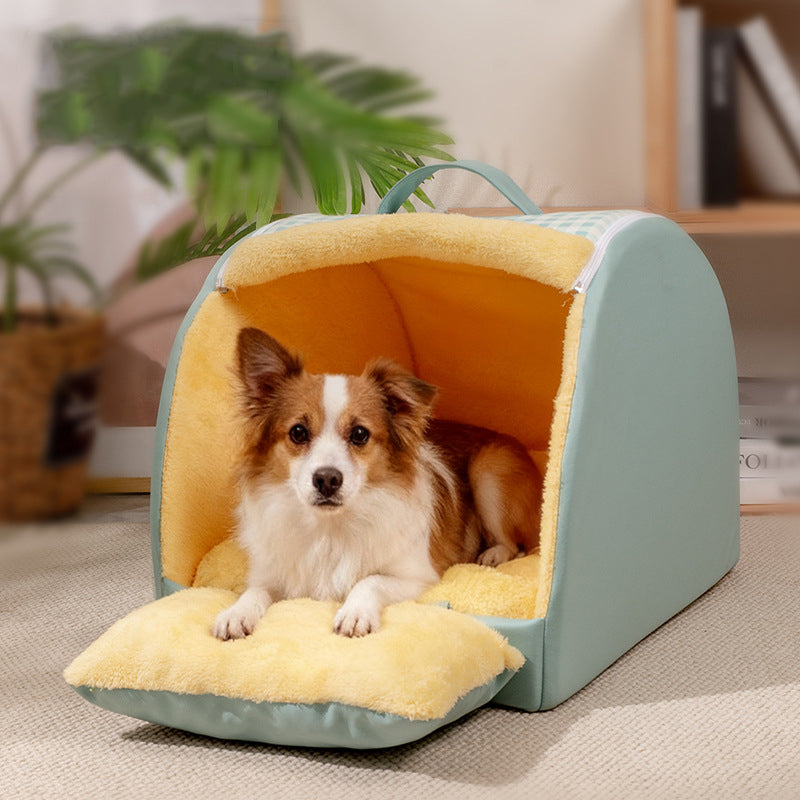 Modern Minimalist Crystal Velvet Rectangular Cat Bed for Home Use-Orizon Depot