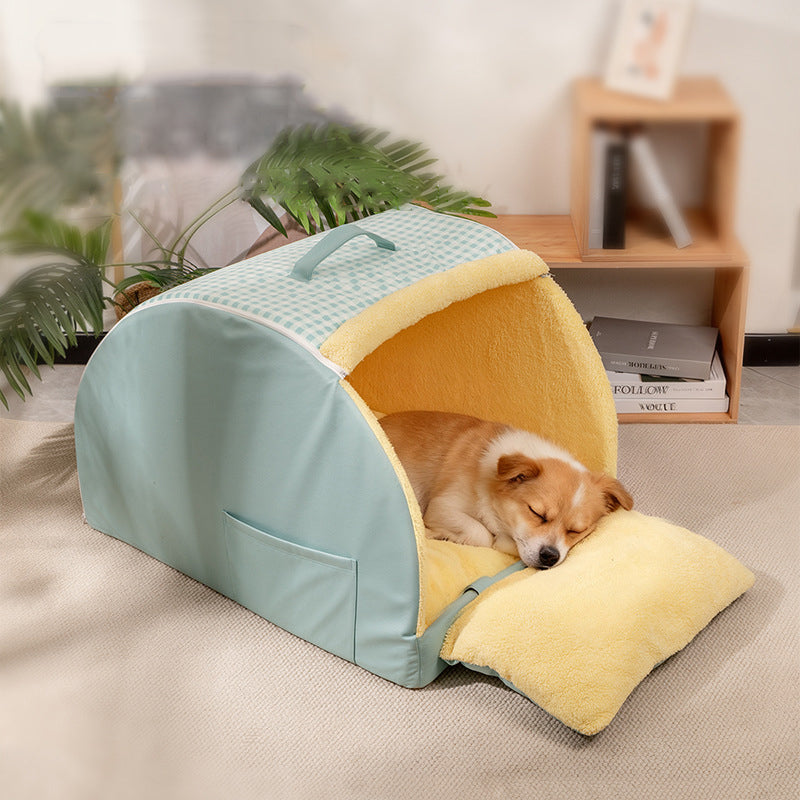 Modern Minimalist Crystal Velvet Rectangular Cat Bed for Home Use-Orizon Depot