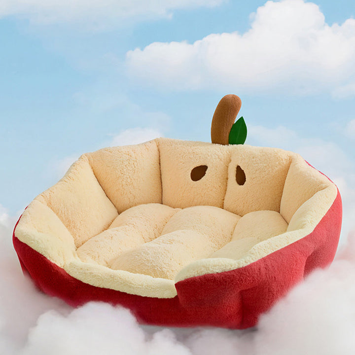 Modern Milk Velvet Cotton Ellipse Cat Bed for Living Room & Bedroom-Orizon Depot