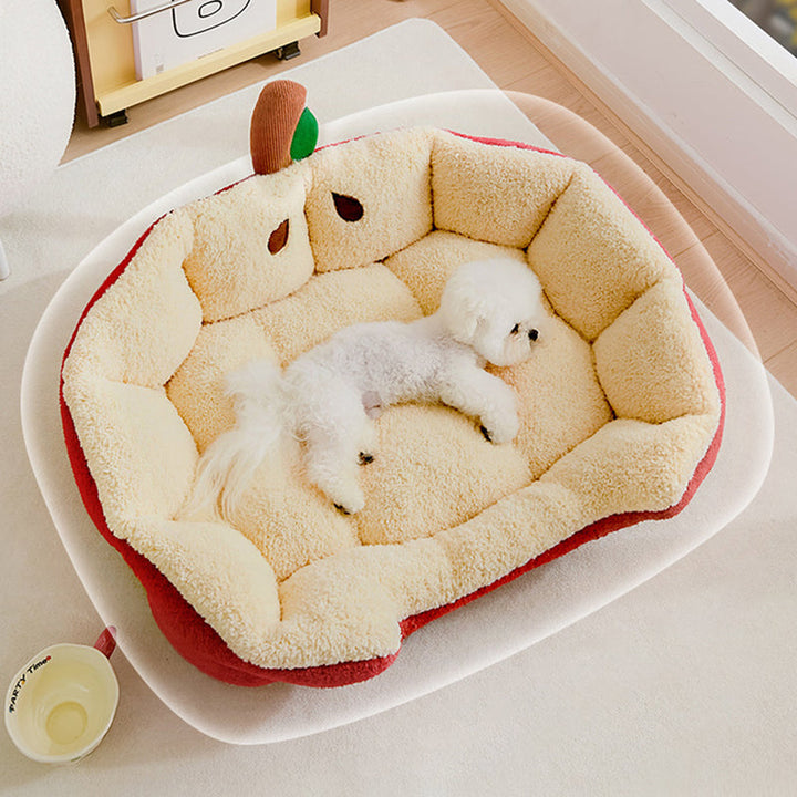 Modern Milk Velvet Cotton Ellipse Cat Bed for Living Room & Bedroom-Orizon Depot