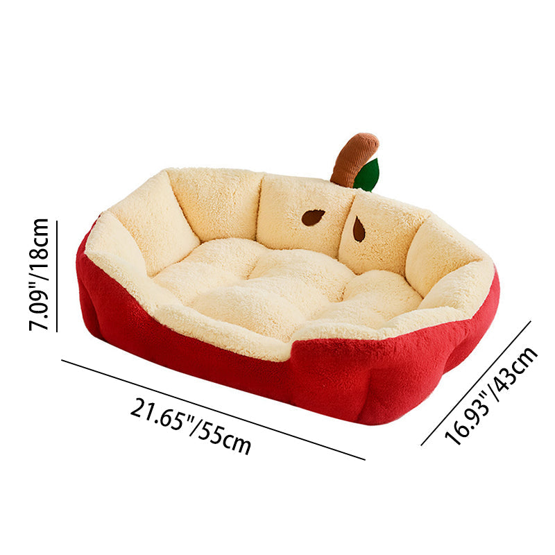 Modern Milk Velvet Cotton Ellipse Cat Bed for Living Room & Bedroom-Orizon Depot