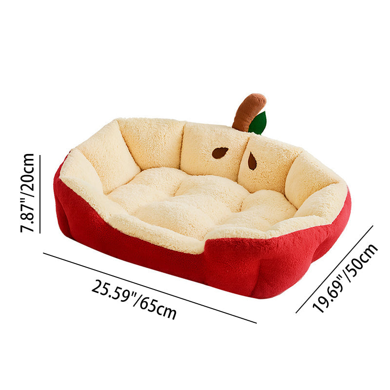 Modern Milk Velvet Cotton Ellipse Cat Bed for Living Room & Bedroom-Orizon Depot