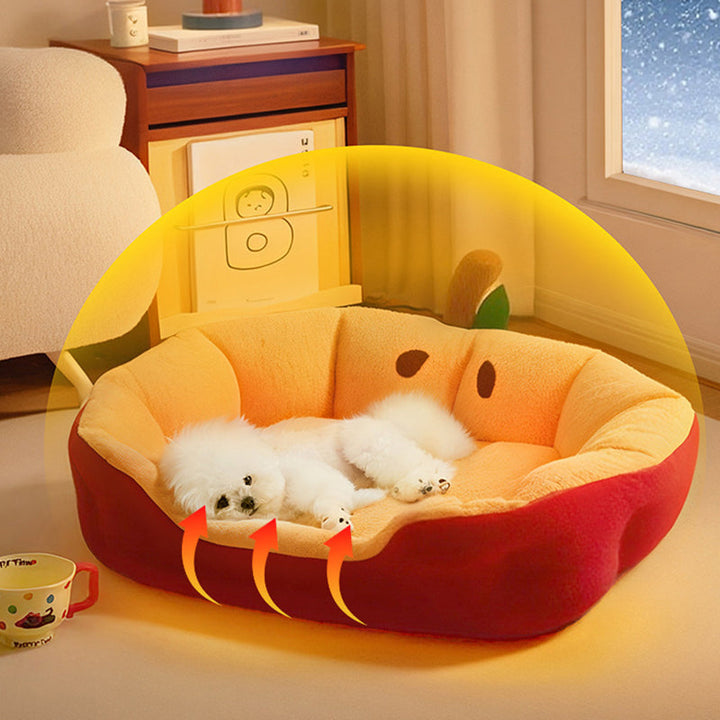 Modern Milk Velvet Cotton Ellipse Cat Bed for Living Room & Bedroom-Orizon Depot