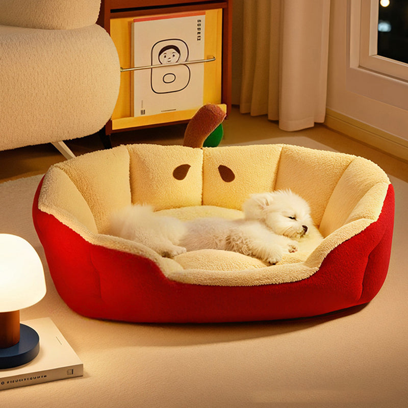 Modern Milk Velvet Cotton Ellipse Cat Bed for Living Room & Bedroom-Orizon Depot