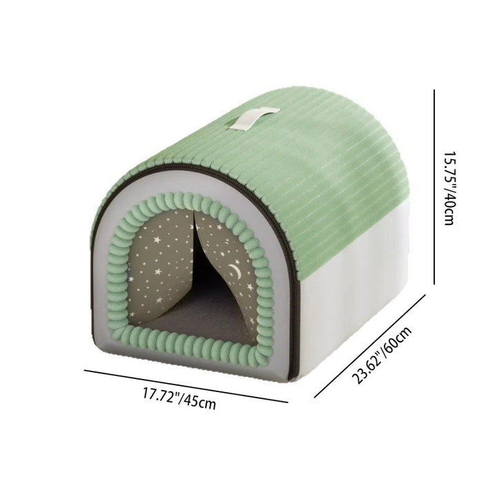 Stylish Minimalist Velvet Sponge Foldable Cat Bed for Home Use-Orizon Depot