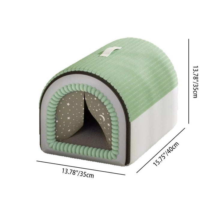 Stylish Minimalist Velvet Sponge Foldable Cat Bed for Home Use-Orizon Depot