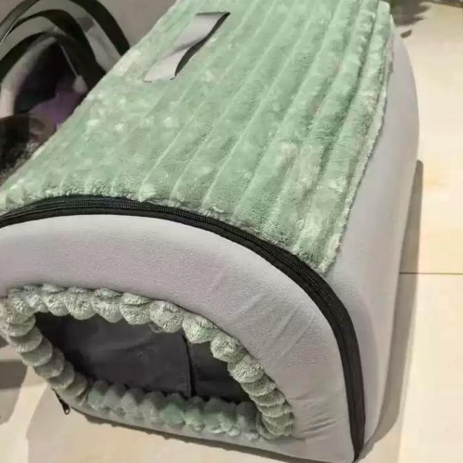 Stylish Minimalist Velvet Sponge Foldable Cat Bed for Home Use-Orizon Depot