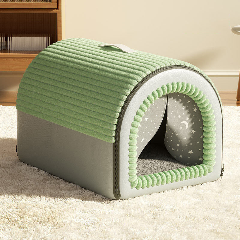 Stylish Minimalist Velvet Sponge Foldable Cat Bed for Home Use-Orizon Depot