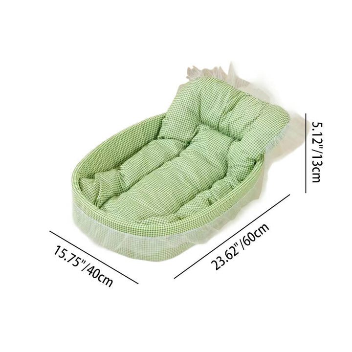 Sleek Minimalist Oval Cat Bed in Polyester for Living Room & Bedroom-Orizon Depot