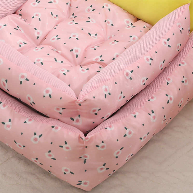 Modern Rectangular Moon-Shaped Cat Bed with Toy Ball for Home Use-Orizon Depot