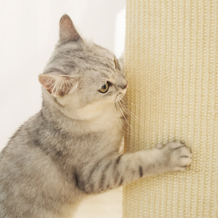 Modern Minimalist Cylindrical Solid Wood Cat Tower with Sisal Rope-Orizon Depot
