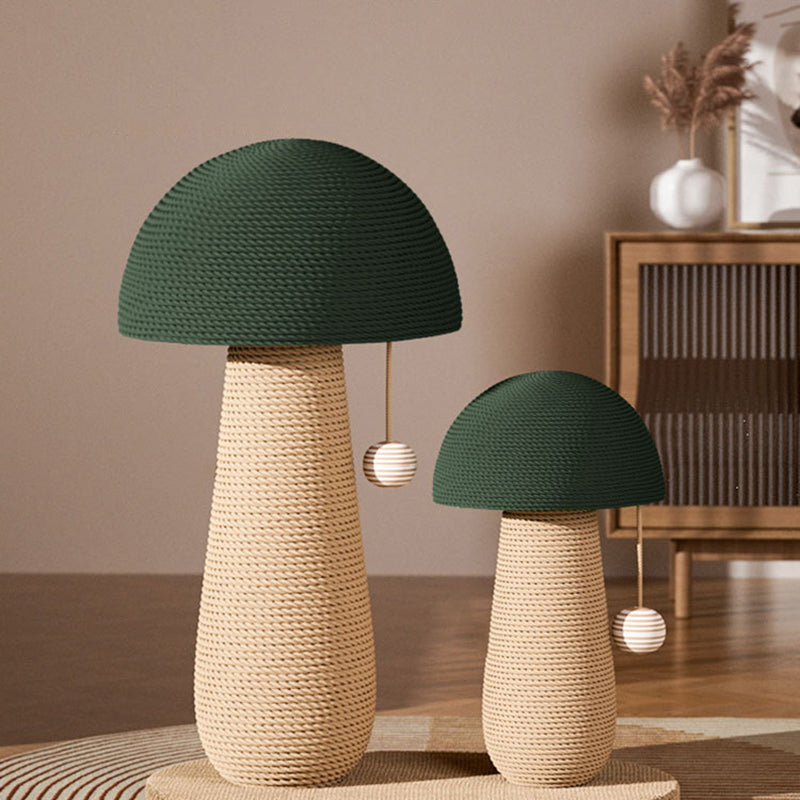 Contemporary Mushroom-Shaped Cat Tower with Hemp Rope for Bedroom-Orizon Depot