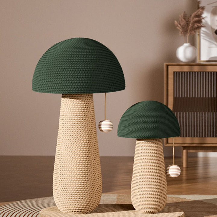 Contemporary Mushroom-Shaped Cat Tower with Hemp Rope for Bedroom-Orizon Depot