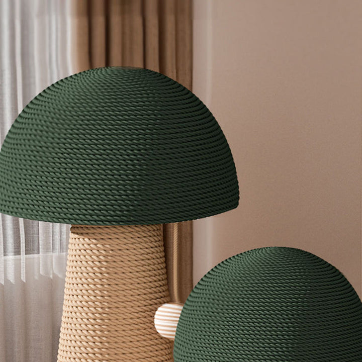 Contemporary Mushroom-Shaped Cat Tower with Hemp Rope for Bedroom-Orizon Depot