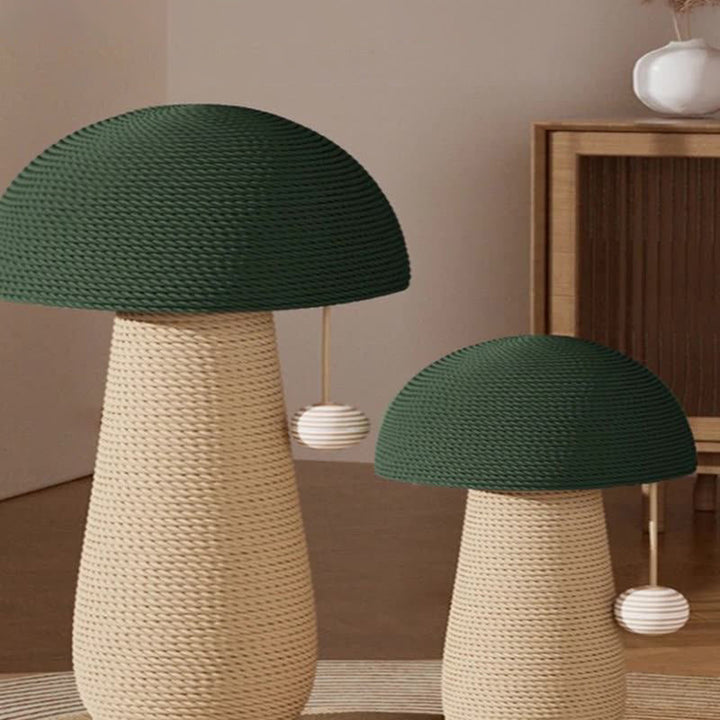 Contemporary Mushroom-Shaped Cat Tower with Hemp Rope for Bedroom-Orizon Depot