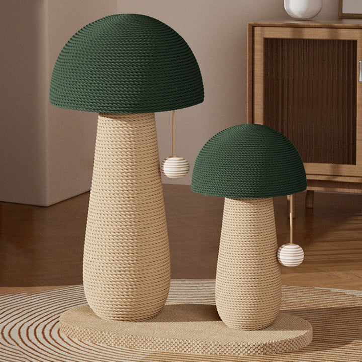 Contemporary Mushroom-Shaped Cat Tower with Hemp Rope for Bedroom-Orizon Depot