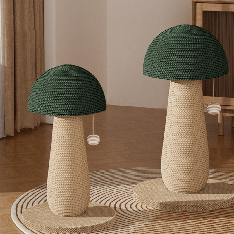 Contemporary Mushroom-Shaped Cat Tower with Hemp Rope for Bedroom-Orizon Depot