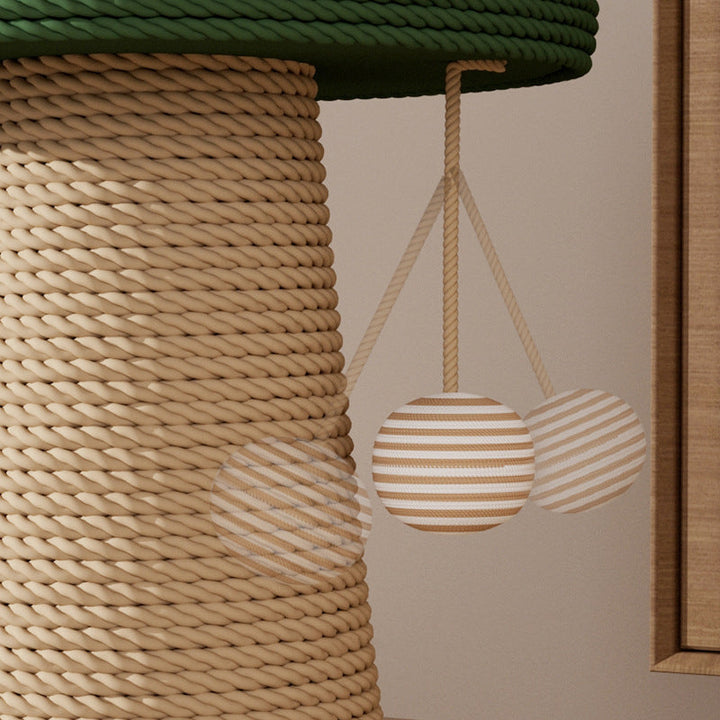 Contemporary Mushroom-Shaped Cat Tower with Hemp Rope for Bedroom-Orizon Depot