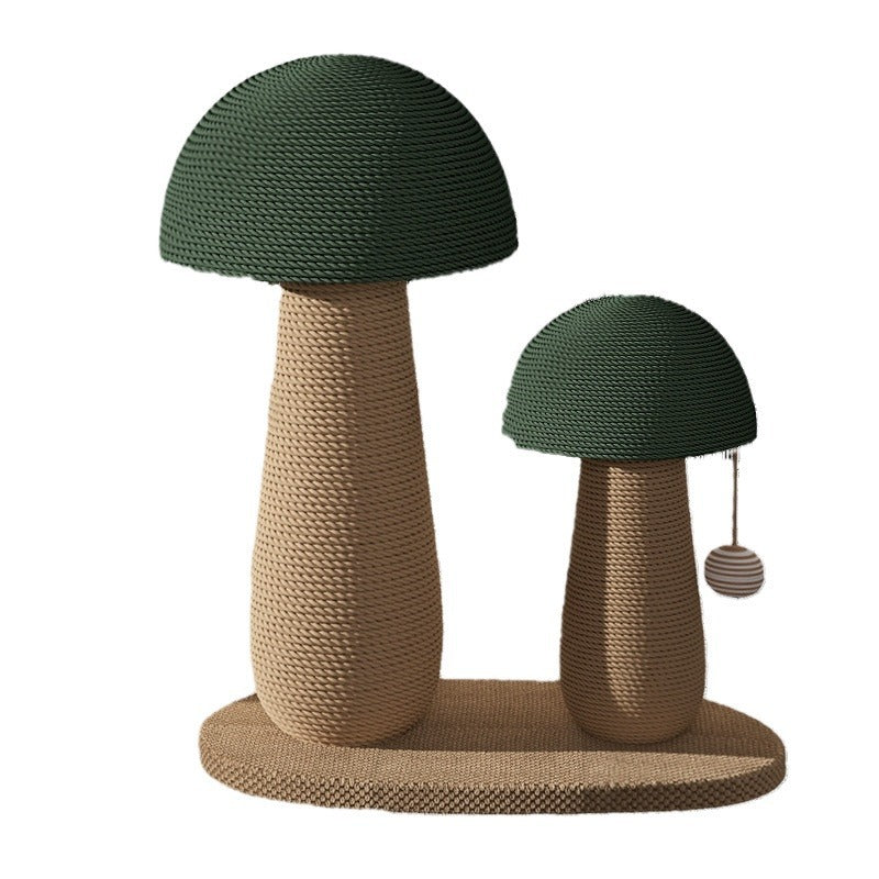 Contemporary Mushroom-Shaped Cat Tower with Hemp Rope for Bedroom-Orizon Depot