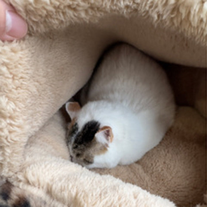 Cozy Round Fleece Plush Pet Bed for Cats and Dogs in Colorful Design-Orizon Depot