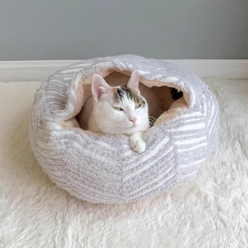 Cozy Round Fleece Plush Pet Bed for Cats and Dogs in Colorful Design-Orizon Depot