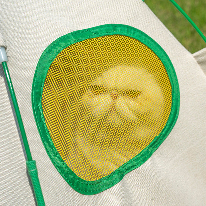 Modern Cylindrical Canvas Plush Pet Tent Bed with Hemp Rope and Fiberglass-Orizon Depot
