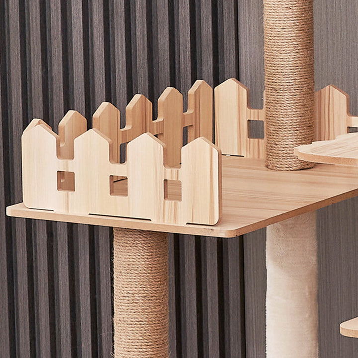 Modern Scandinavian Rectangular MDF Acrylic Multi-Functional Cat Tree-Orizon Depot
