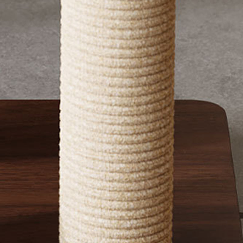 Scandinavian Round Rubberwood Multi-Functional Cat Tree for Living Room-Orizon Depot