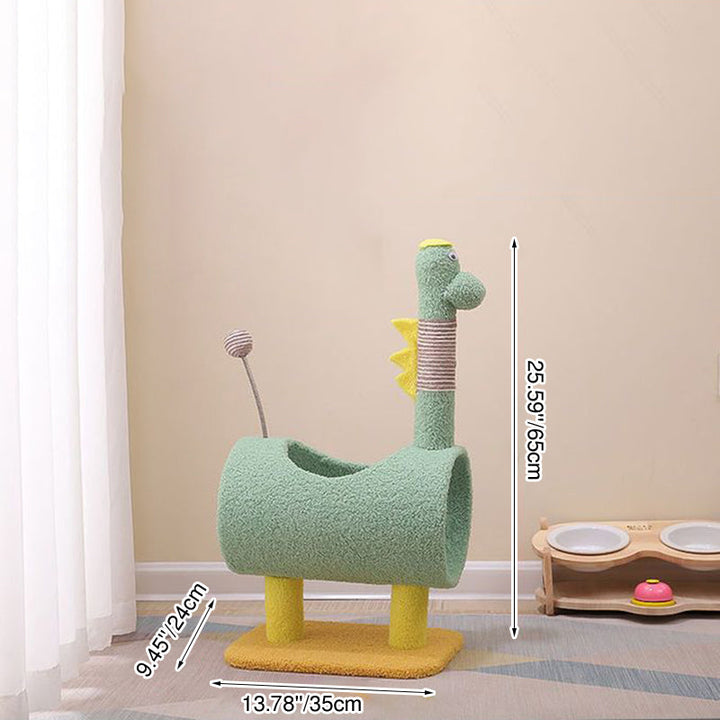 Modern Multi-Functional Cat Tree with Chicken & Dinosaur Shapes-Orizon Depot